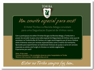 Hotel Toriba - Degustação de Vinhos